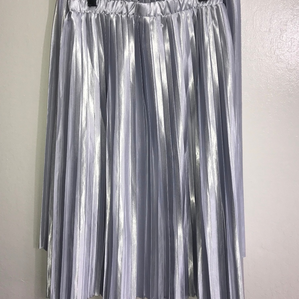 My Amelia James Monroe Pleated Skirt Silver NWT
